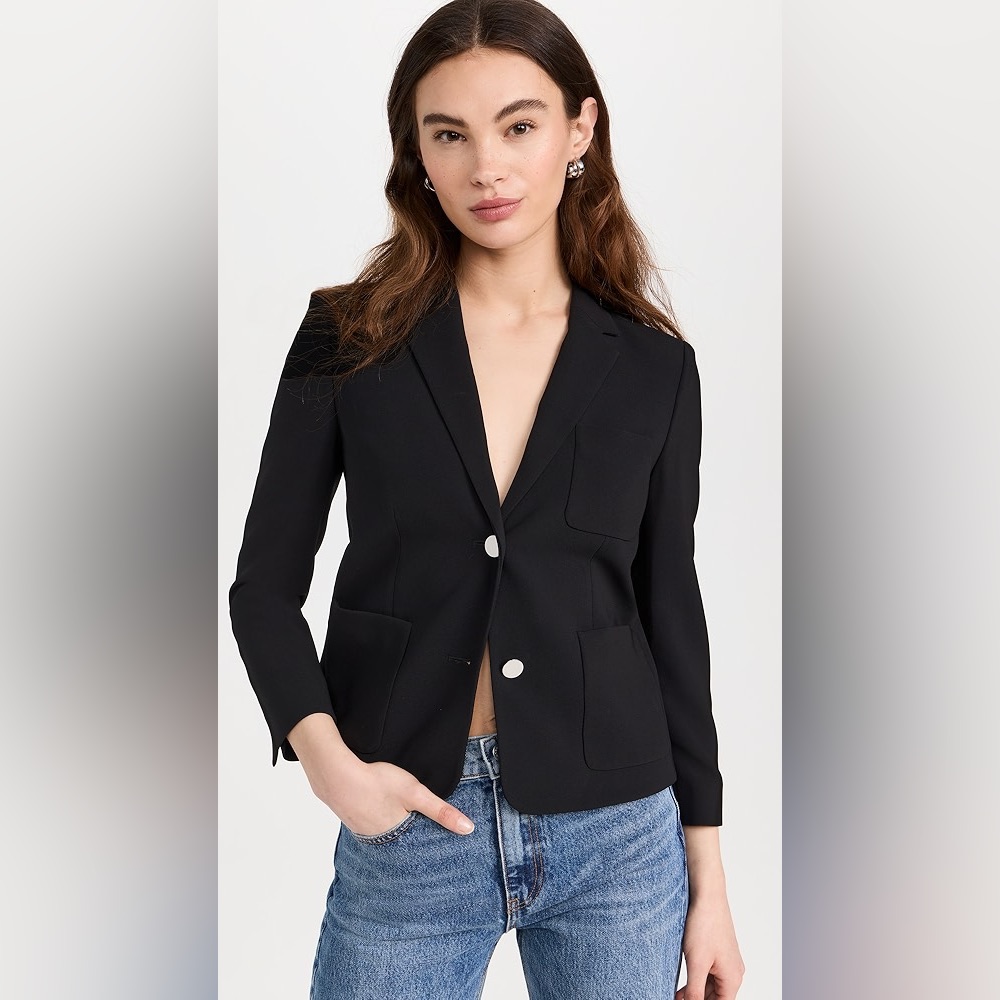 Nwt $445 Theory Shrunken Patch Pocket Jacket